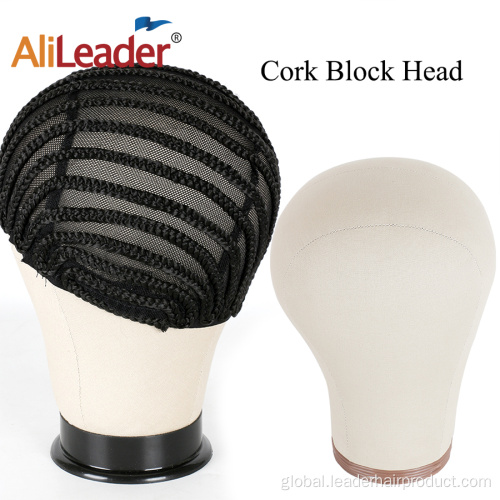 Canvas Block Head 21-24inches Wig Making Head Cork Canvas Block Head Factory